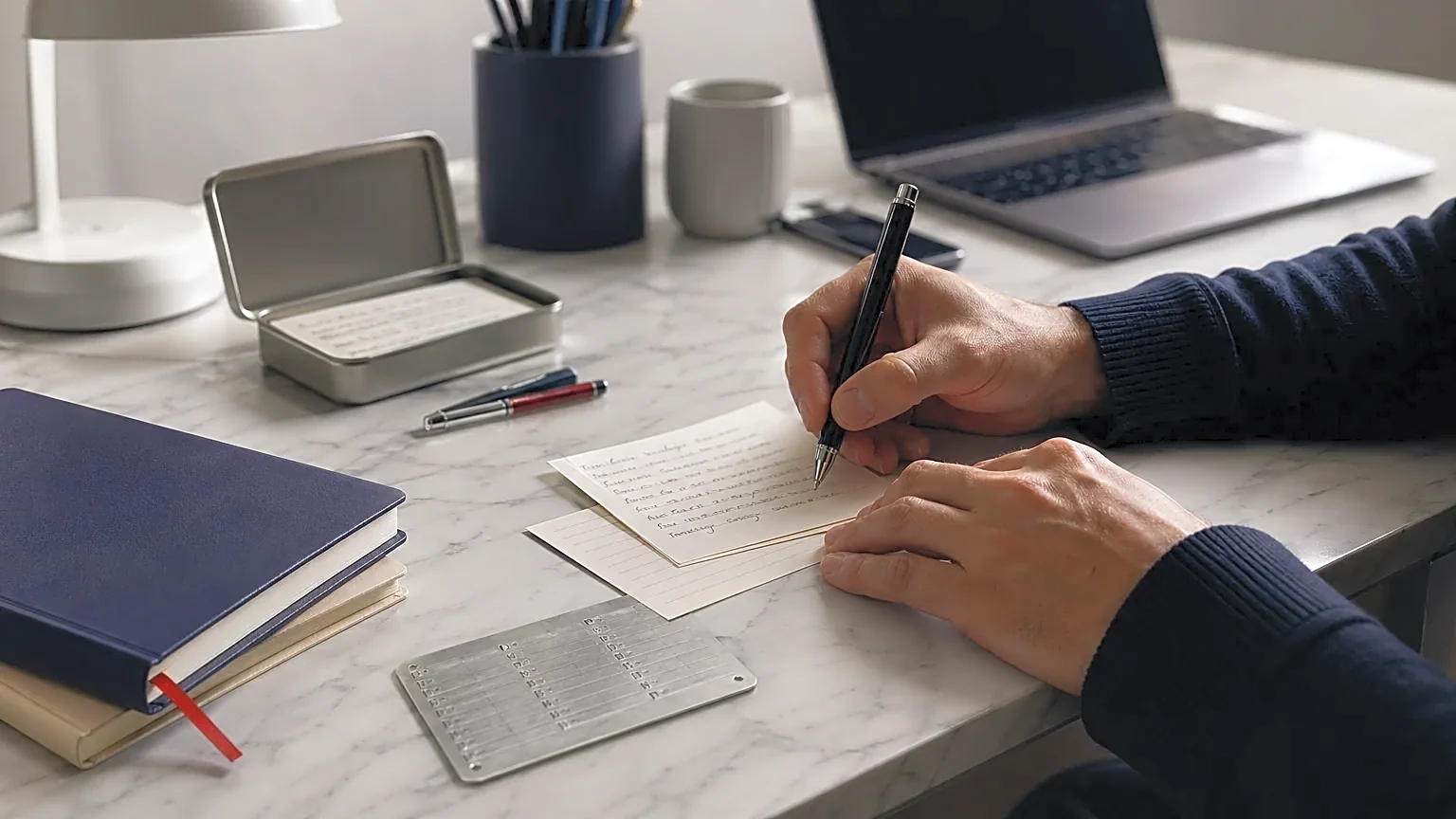 Image montrant des notes de phrases de récupération pour un portefeuille crypto